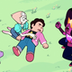 The Crystal Gems sharing a dramatic moment.